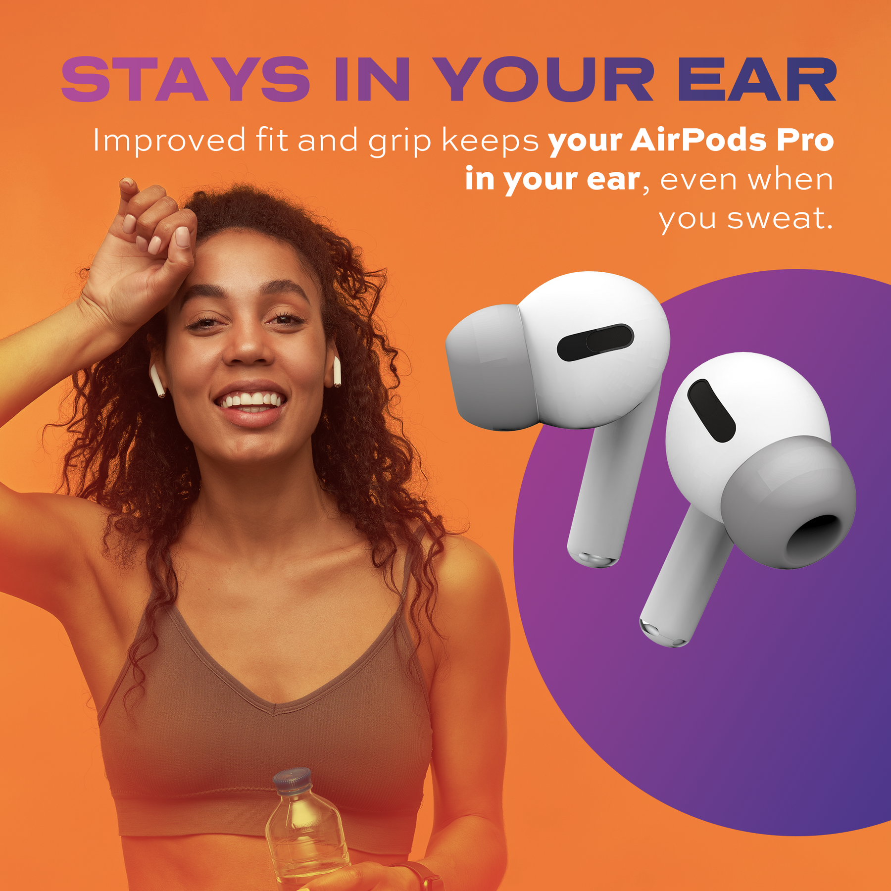 CloudBuds foam ear tips designed for AirPods, offering noise cancelling, comfortable fit, and secure wear for enhanced listening-3