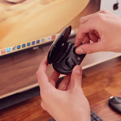 Open-ear Bluetooth earbuds with fast charging, waterproof features, and a comfortable ergonomic design for all-day use-1