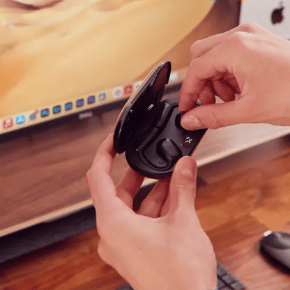 Open-ear Bluetooth earbuds with fast charging, waterproof features, and a comfortable ergonomic design for all-day use-1